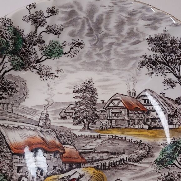 Yorkshire Ironstone Serving Bowl Round 9 Inches VINTAGE - Picture 5 of 11